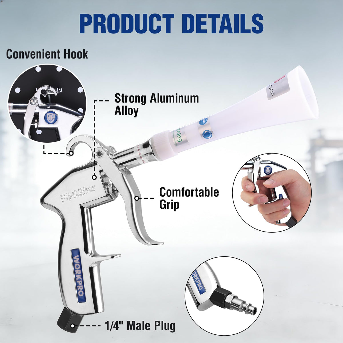 WORKPRO Tornado in hand scale showing lightweight design to reduce user fatigue