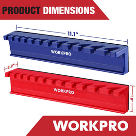 WORKPRO close-up of staggered clips showing secure grip and scratch prevention