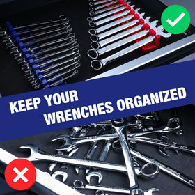 WORKPRO clear size markings close-up for fast identification and reduced search time