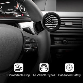 WOSITE installed in car steering wheel illustrating easier one‑hand turns benefit