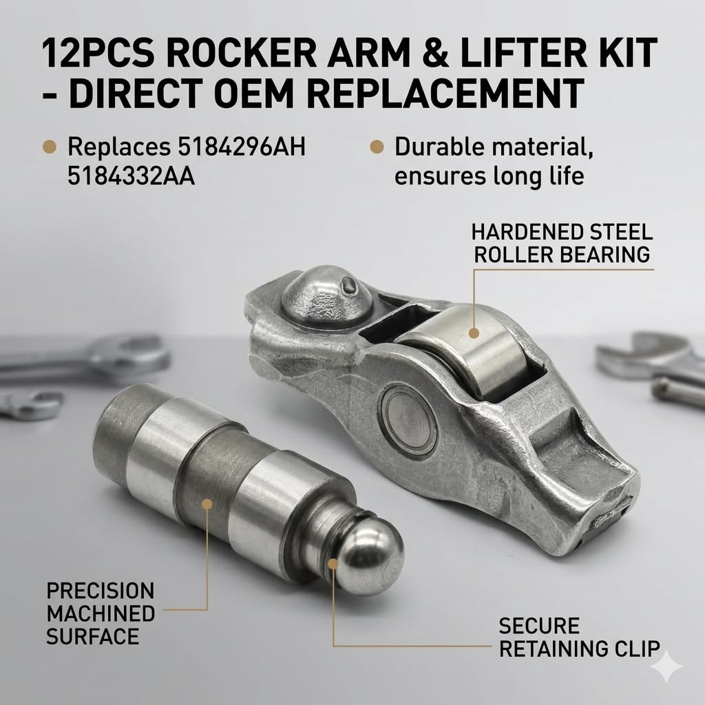 Wosteam close-up of rocker arm surface, highlights precision machining and durability