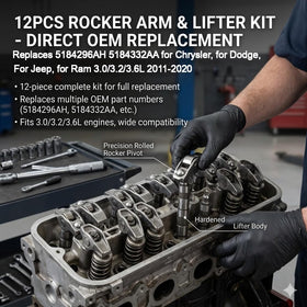 Wosteam twelve-piece kit laid out, demonstrates complete set for valvetrain service
