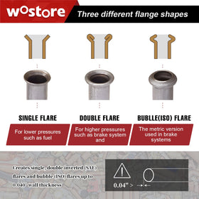 Wostore set of dies array showing multiple sizes for broad compatibility