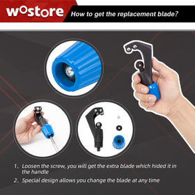 Wostore handle and feed screw view highlighting easy low-effort turning