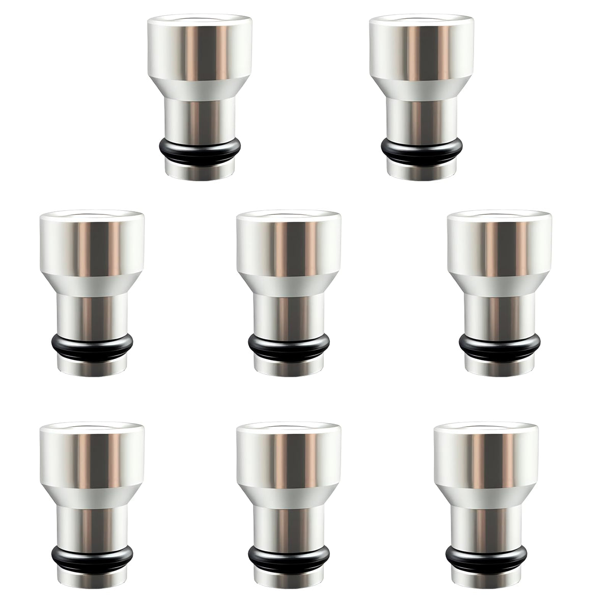 WOTUPHJI front view of spacer kit showing all eight pieces and O-rings for precise fit
