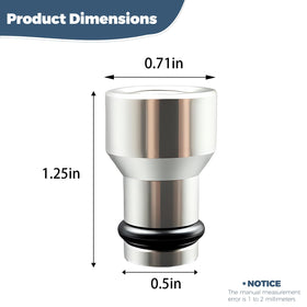 WOTUPHJI spacer next to ruler illustrating accurate OEM-spec dimensions and scale