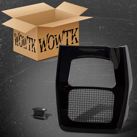 WOWTK chin spoiler label and mounting area showing fitment points and clarity