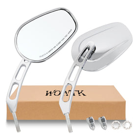 WOWTK chrome mirrors pair in packaging showing included left and right mirrors