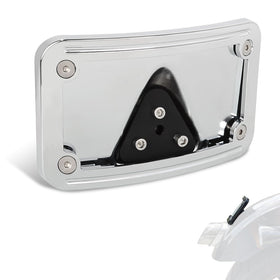 WOWTK front view of curved license frame showing clean rear styling benefit