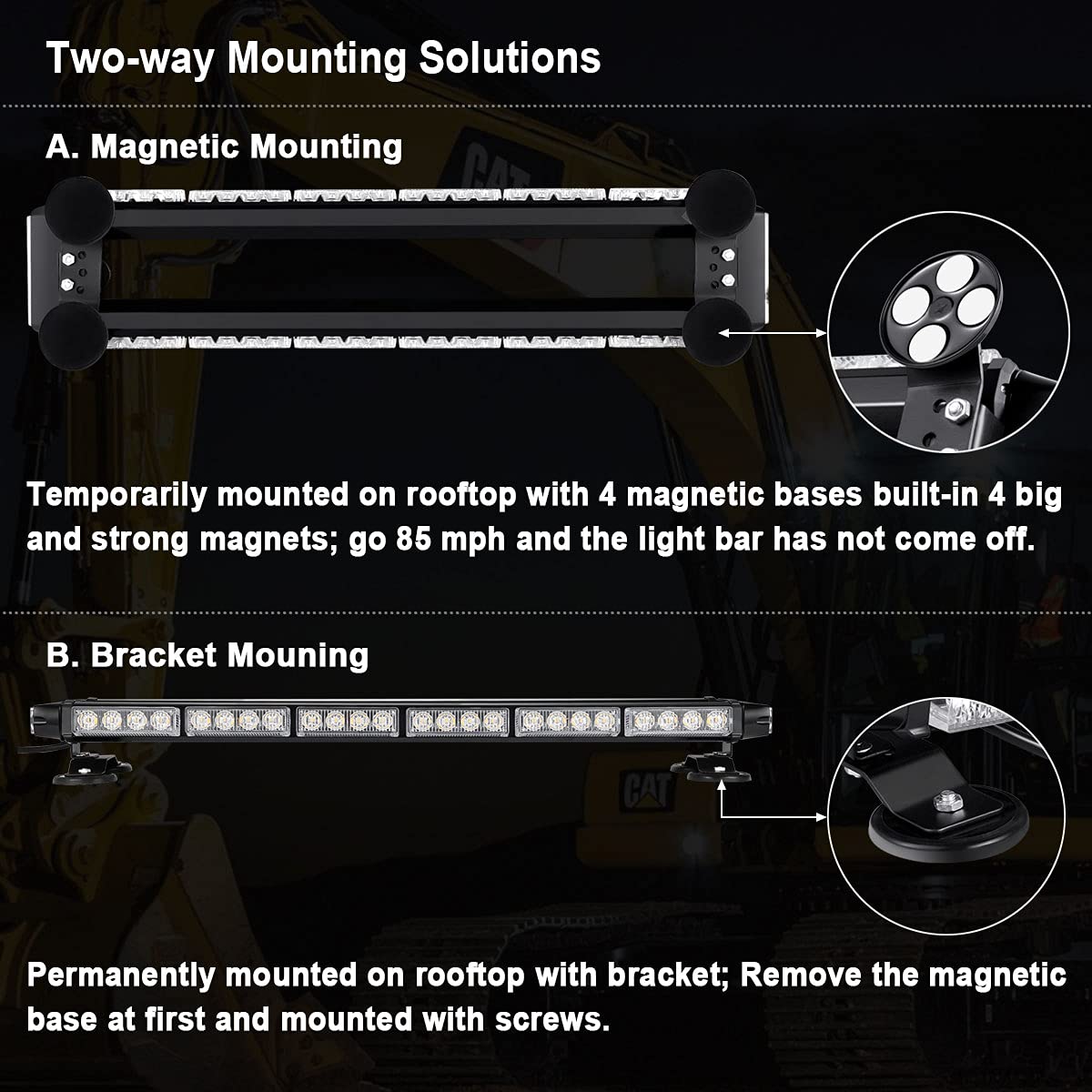 WOWTOU installed on a tow truck roof demonstrating road visibility and safety presence