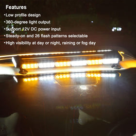 WOWTOU heavy-duty magnetic mounts securing light bar, offering fast temporary rooftop installation