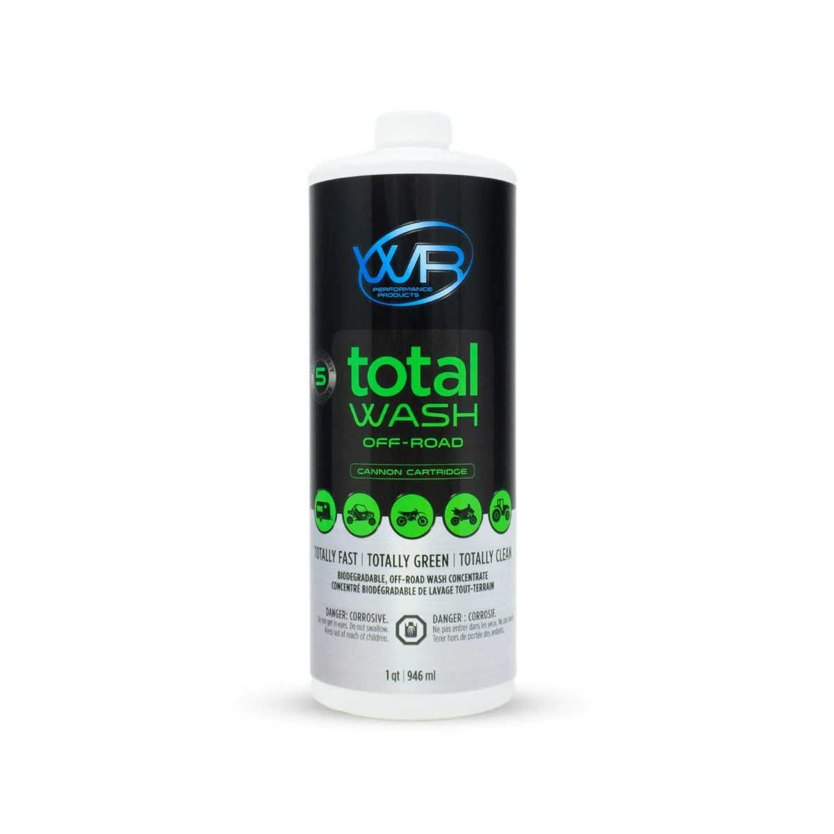 WR front packaging of Total Wash cartridge shows product and size, easy storage benefit