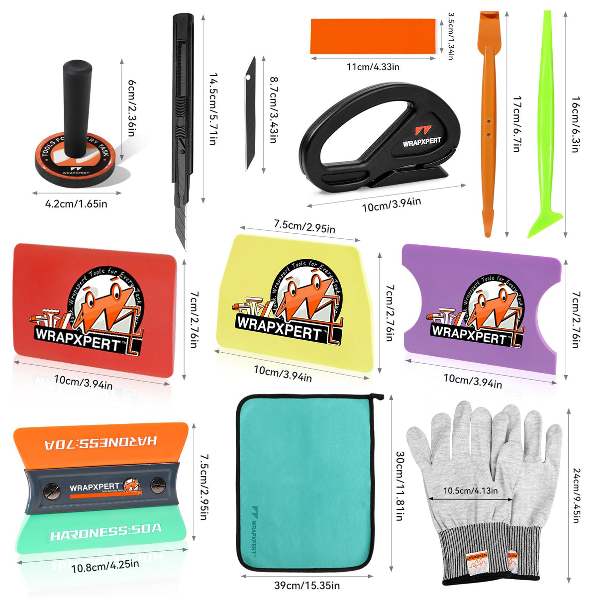 WRAPXPERT kit in use on car hood demonstrating ergonomics and clean, controlled application