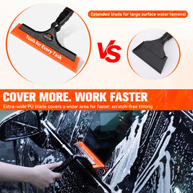 WRAPXPERT medium-hard PU blade on aluminum handle demonstrating pressure control to remove bubbles