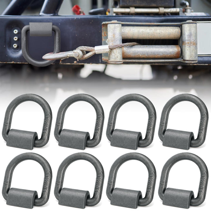 WRINGKIT front view of 8-pack D-rings showing full kit and benefit of ready-to-weld anchors