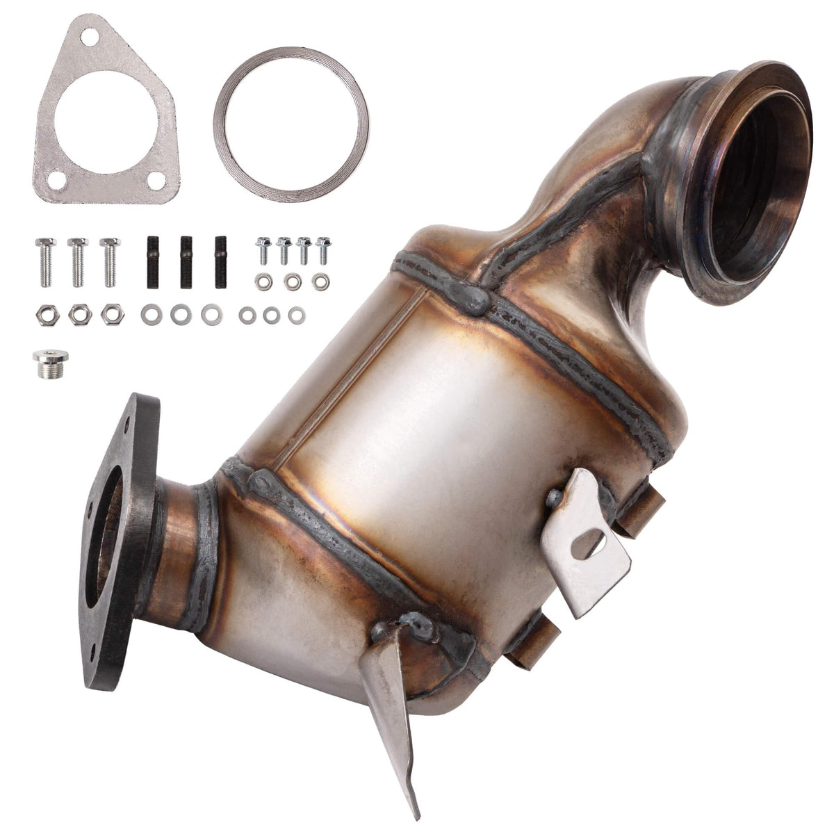 WRYNRQW catalytic converter front view showing fitment and improved emissions