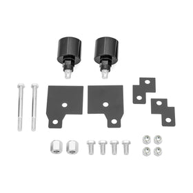 Wsays kit installed front view on a Polaris Sportsman showing increased clearance advantage