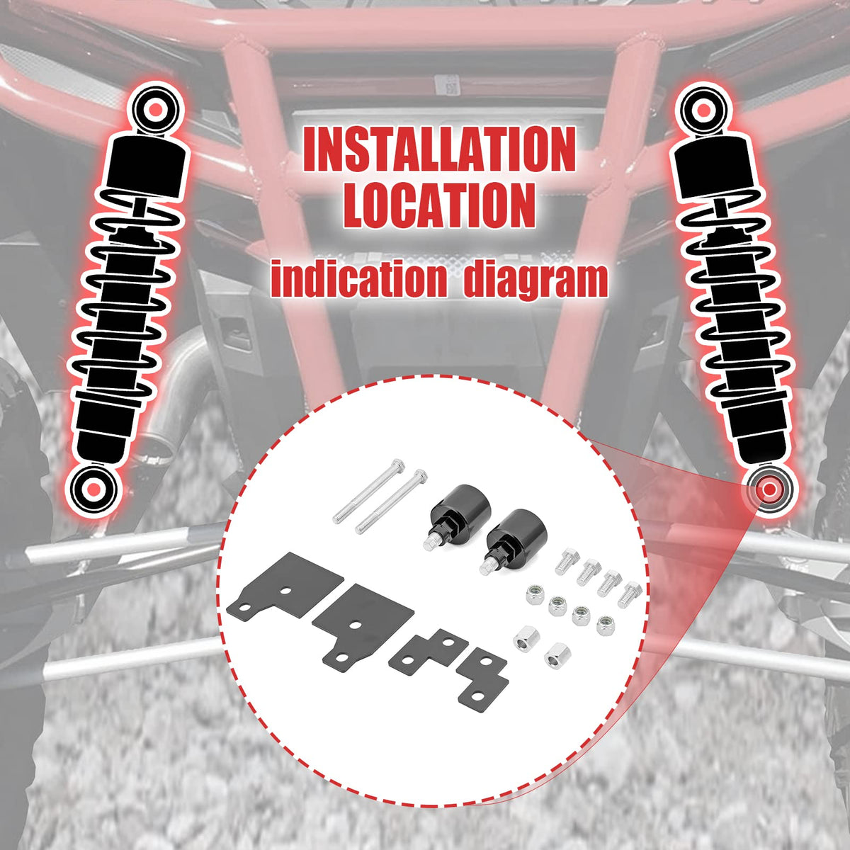Wsays large rear bracket detail highlighting rust-resistant coating for durability