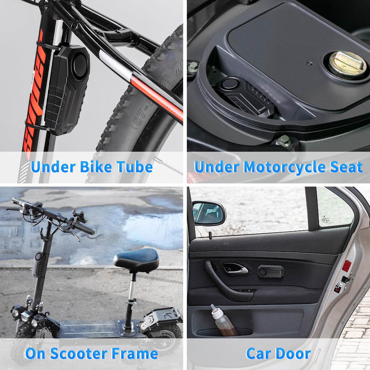 wsdcam installed on bicycle frame demonstrating concealed mount and theft deterrent