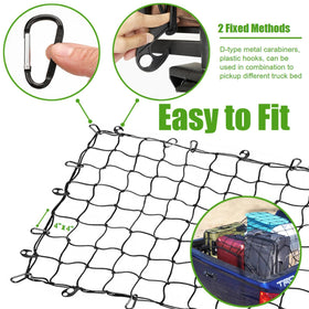 WSSROGY 4x4 mesh close-up showing durable nylon-latex weave and item retention