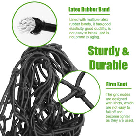 WSSROGY close-up of plastic hooks and metal D-carabiners providing secure attachments