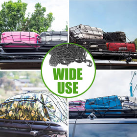 WSSROGY cargo net installed in a truck bed keeping tools and boxes secure