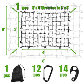 WSSROGY stretched cargo net expanded to maximum size for versatile coverage