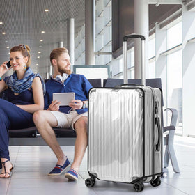 WSSROGY suitcase in baggage claim with transparent cover for faster spotting