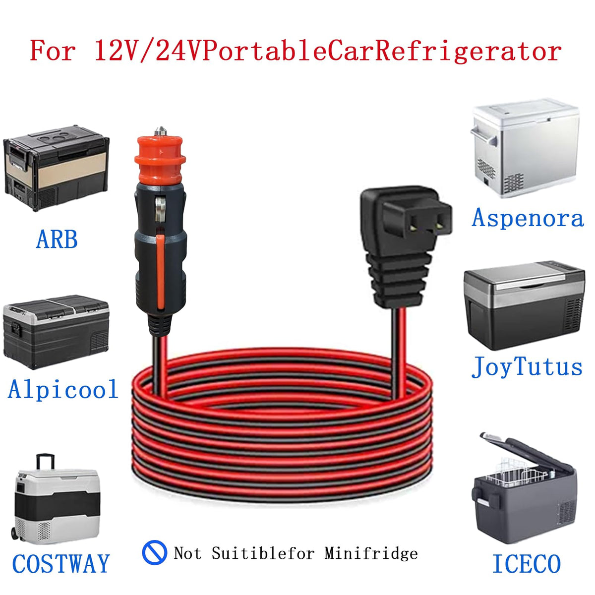 WSVOLLIS plug inserted in car socket powering a portable fridge for convenience