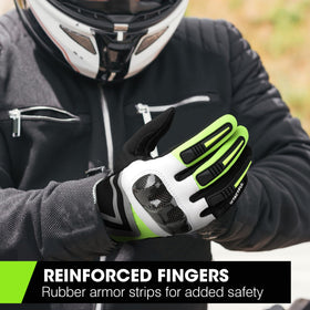 WTACTFUL gloves in use on motorcycle demonstrating control and comfort