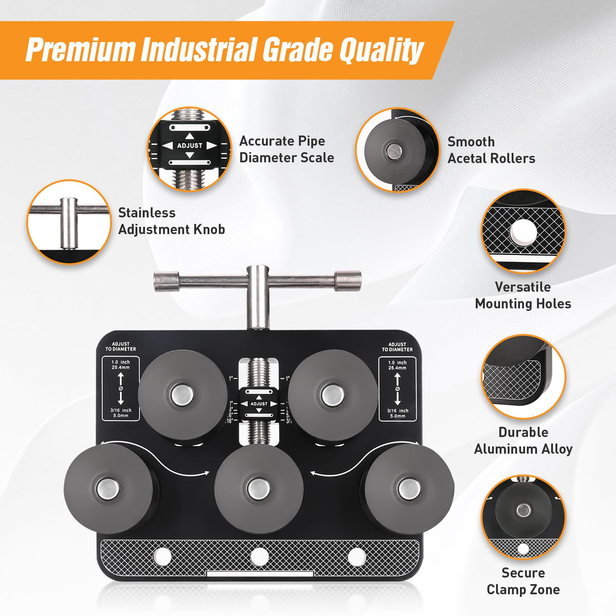 Wudey ergonomic handle detail providing comfortable control and reduced fatigue