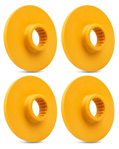 Wujexuhe front packaging showing four bump stops and compatibility list benefits fitment clarity