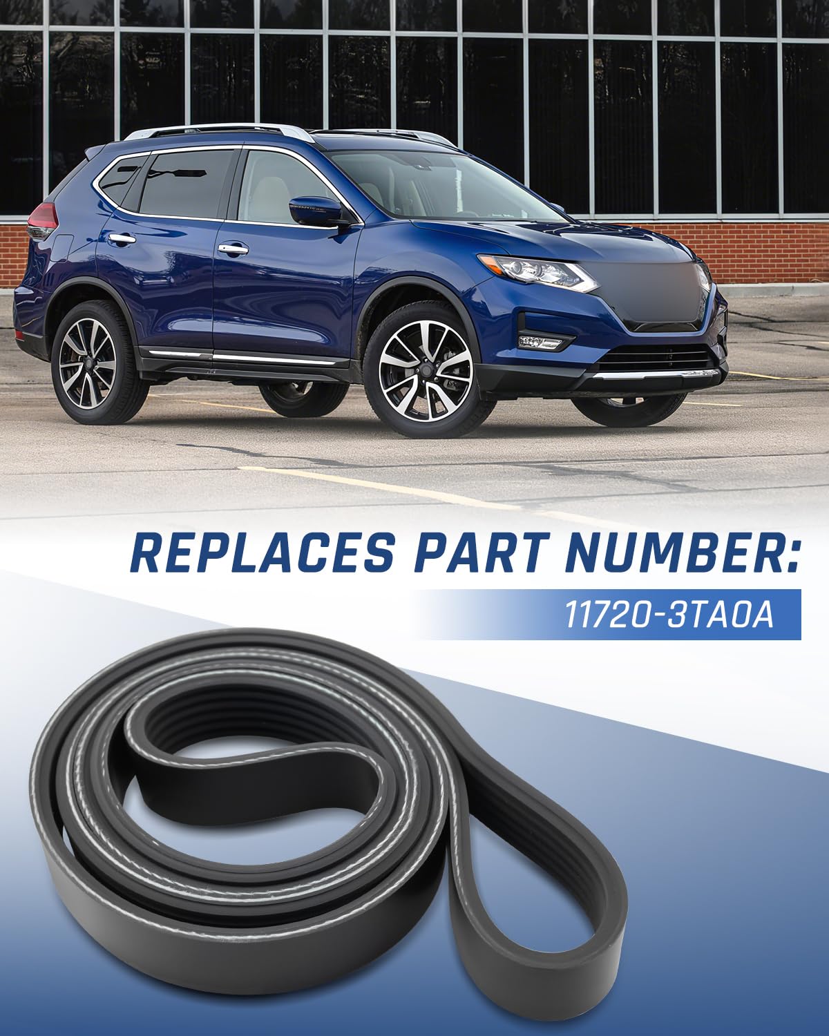 Wujexuhe belt installed on a Nissan engine emphasizing reliable accessory drive performance