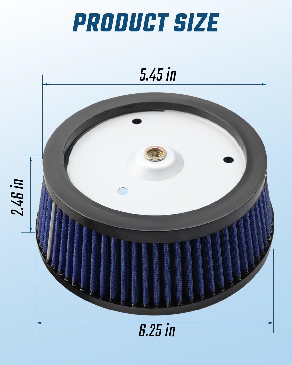 Wujexuhe filter installed on Harley touring bike, demonstrates easy DIY installation