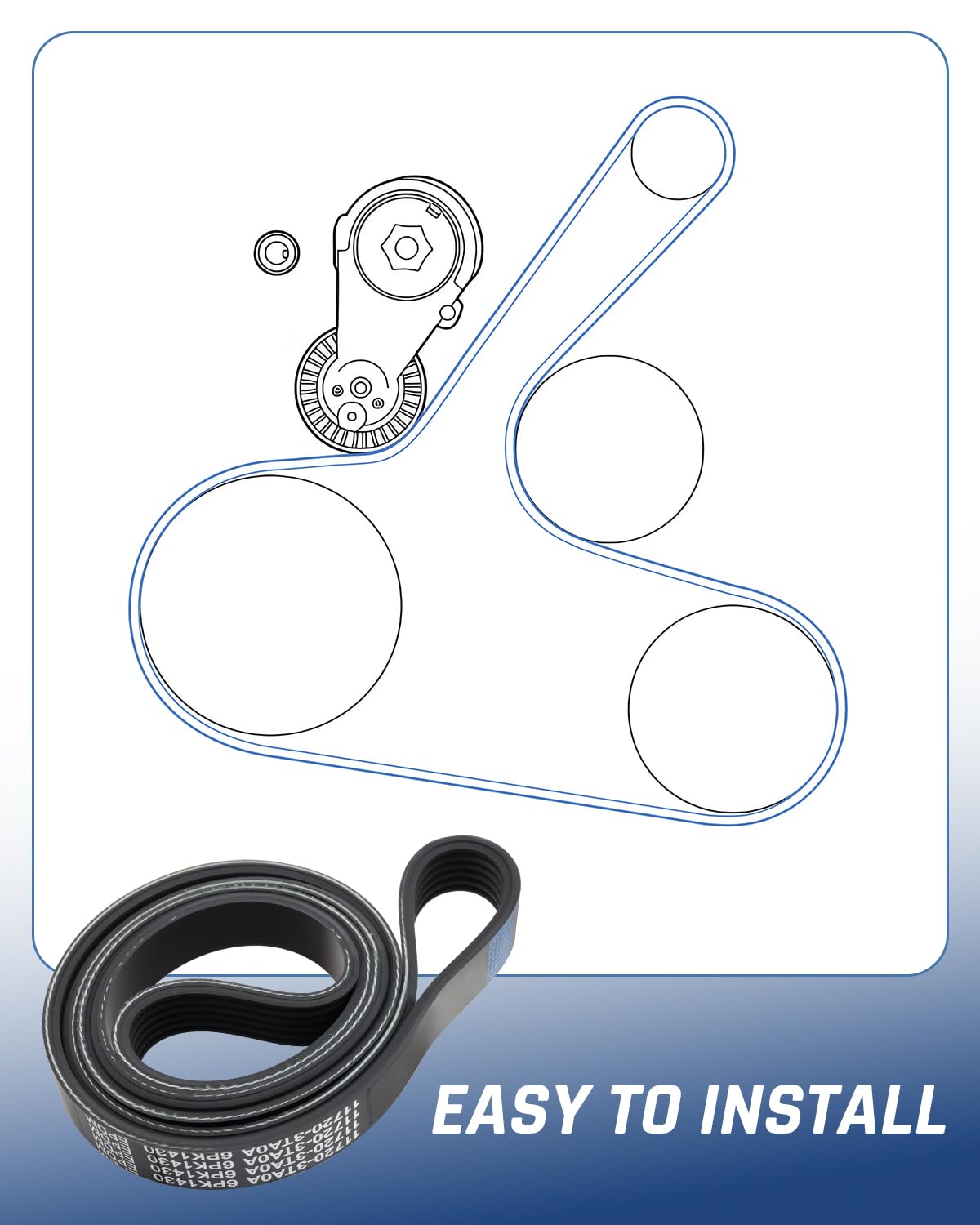 Wujexuhe replacement belt with tool kit showing easy installation and maintenance benefit