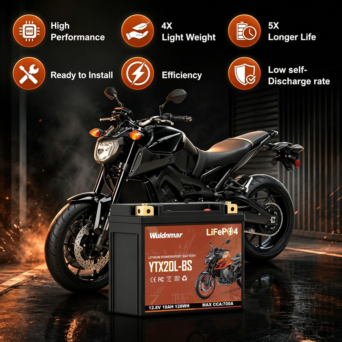 Wuldnmar connected to a 14.6V lithium charger showing fast efficient charging