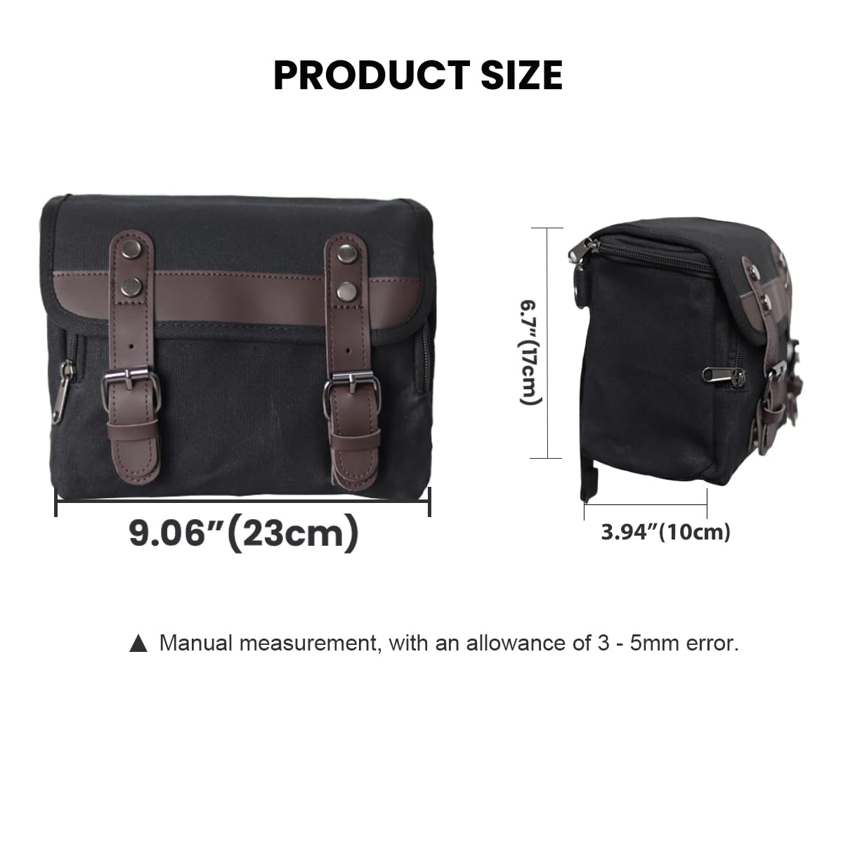 WUMOTIX attached to sissy bar in lifestyle shot showing added storage benefit