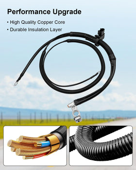 WUMZIJ cable displayed with ruler for scale to confirm correct length and fitment