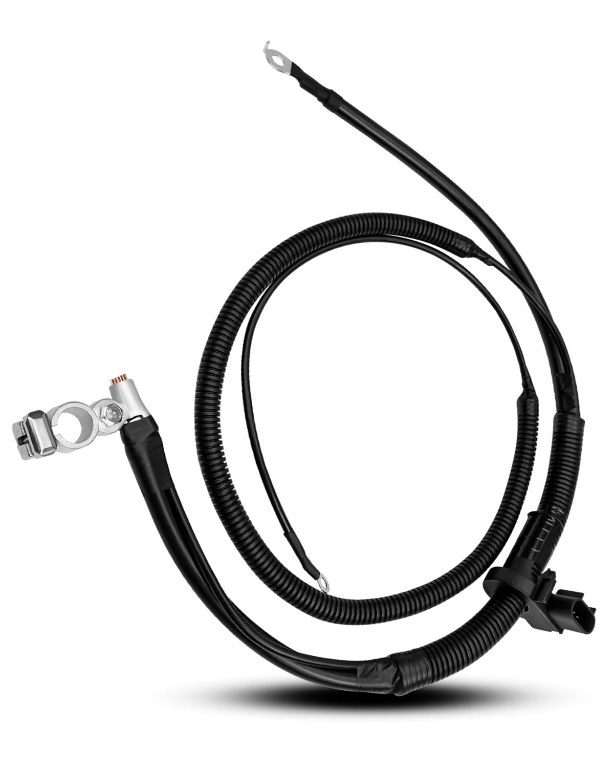 WUMZIJ front view of negative battery cable showing fitment and durability benefits