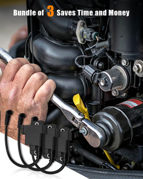 WUMZIJ ignition coil installed in outboard engine showing restored ignition function