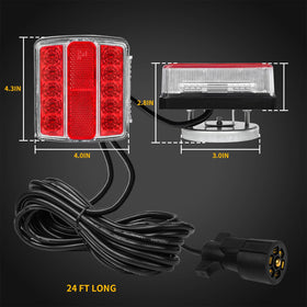 WUSHIXAN 24ft cable and 7-pin plug ready to connect for easy installation