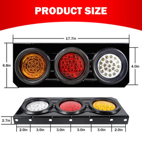 WUSHIXAN close-up of 63 LED array showing bright multi-color signaling benefit
