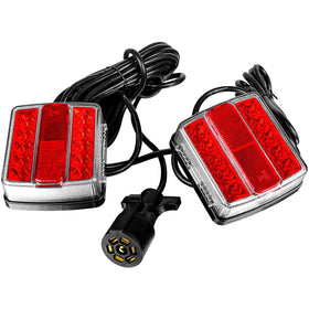 WUSHIXAN front view of both lamps showing clear LED signals for safer towing