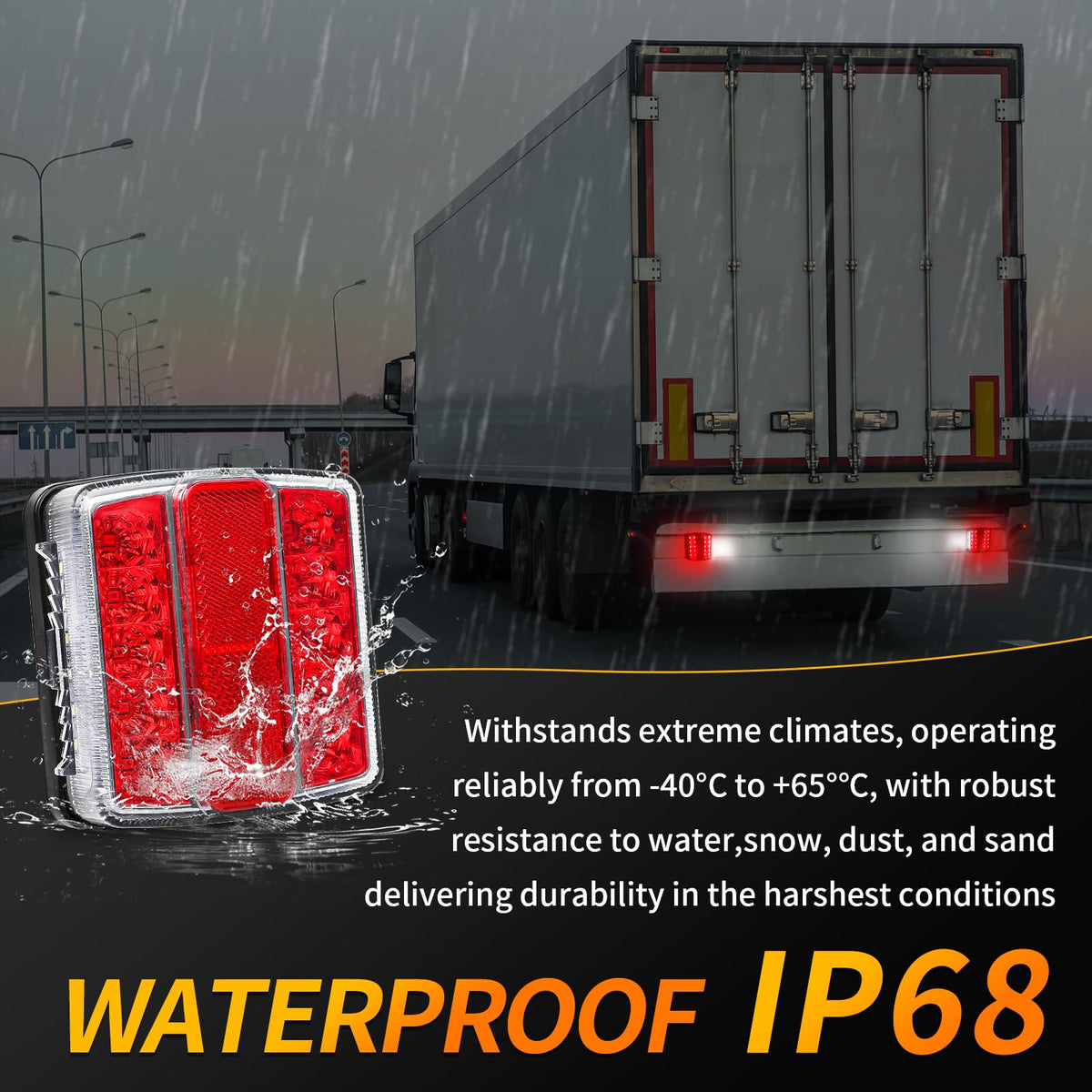 WUSHIXAN sealed housing close-up highlighting IP68 waterproof protection
