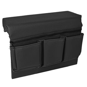 wuyaoyao front view of black armrest box showing neat profile and organized look