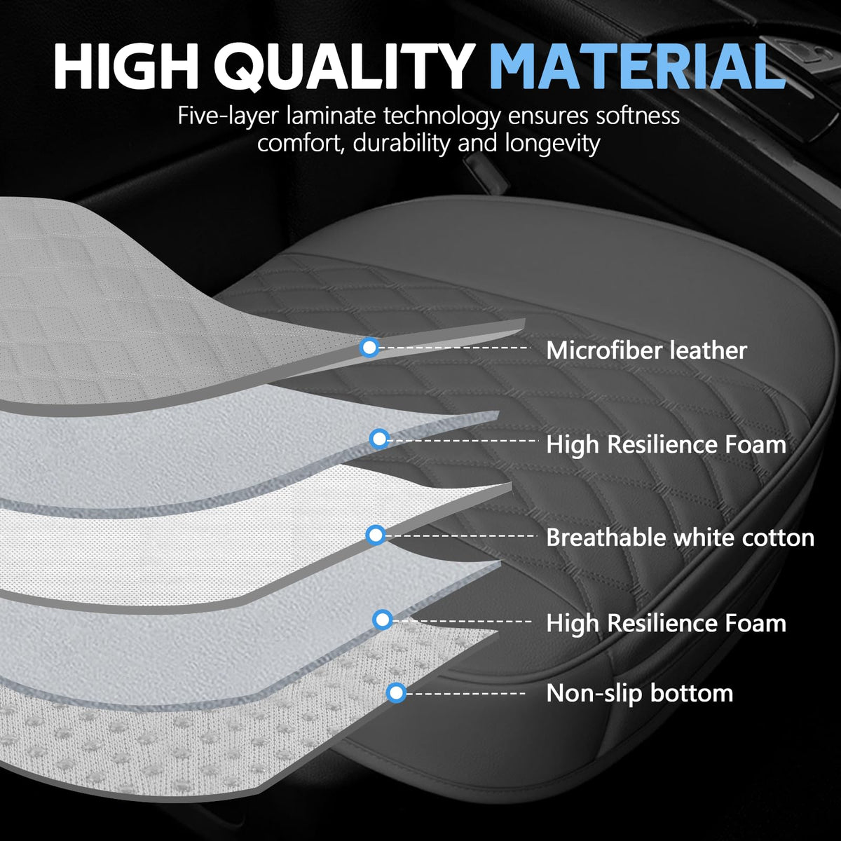 wuyaoyao non-slip silicone bottom detail showing grip that prevents cushion sliding