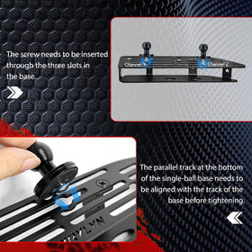 WXRYLYN base platform tracks overview illustrating adjustable placement options