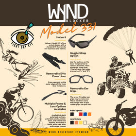 WYND Blocker converted to goggle using backstrap for wind protection
