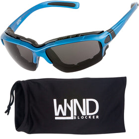 WYND Blocker Halvert front view showing frame and blue/smoke lens for clear glare reduction