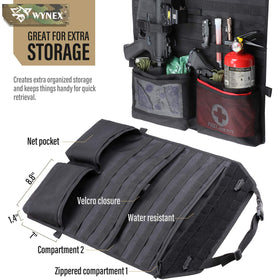 WYNEX large bottom pockets holding bottles and stocks for organized vertical storage